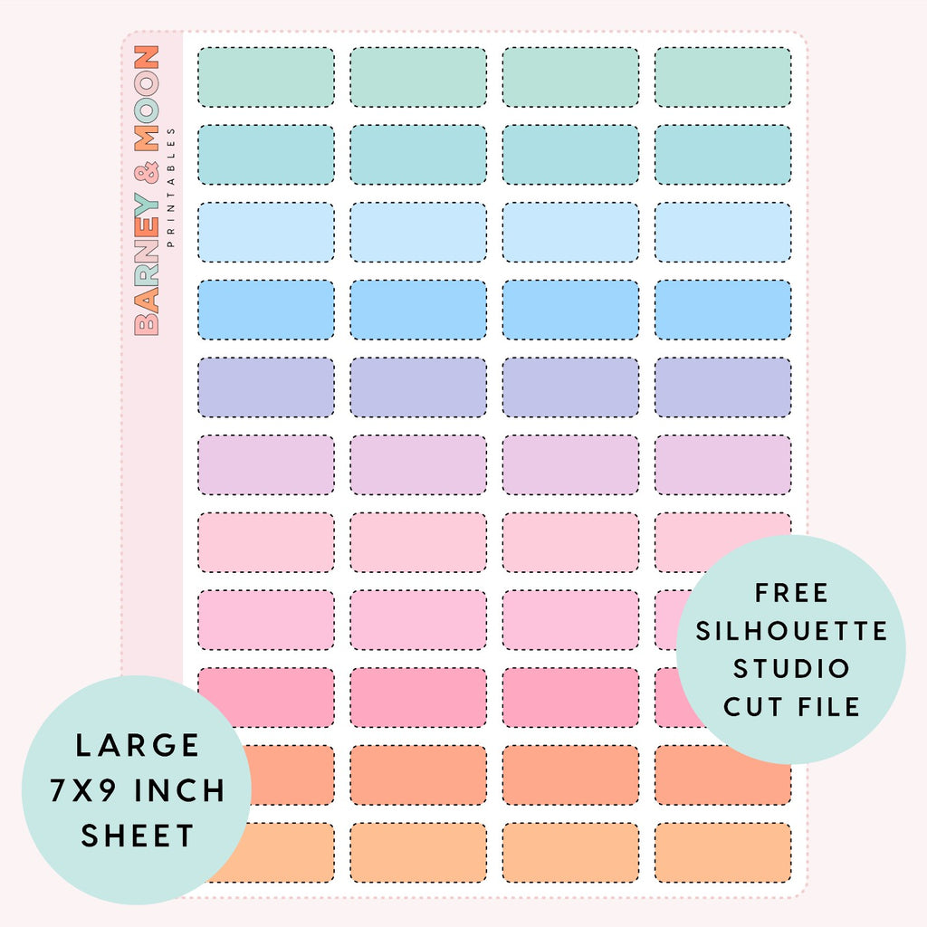 printable planner stickers lined third box for planning