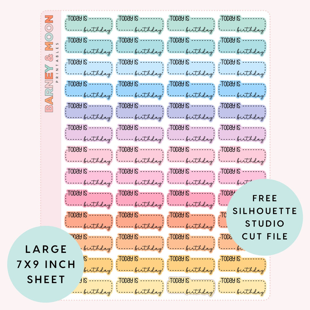 printable planner stickers lined third box for planning