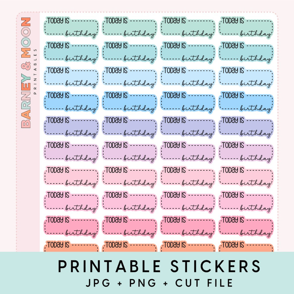 printable planner stickers lined third box for planning