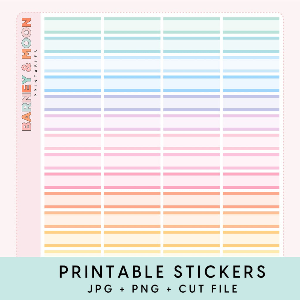 printable planner stickers lined third box for planning