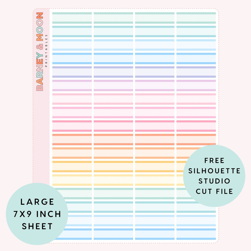 printable planner stickers lined third box for planning