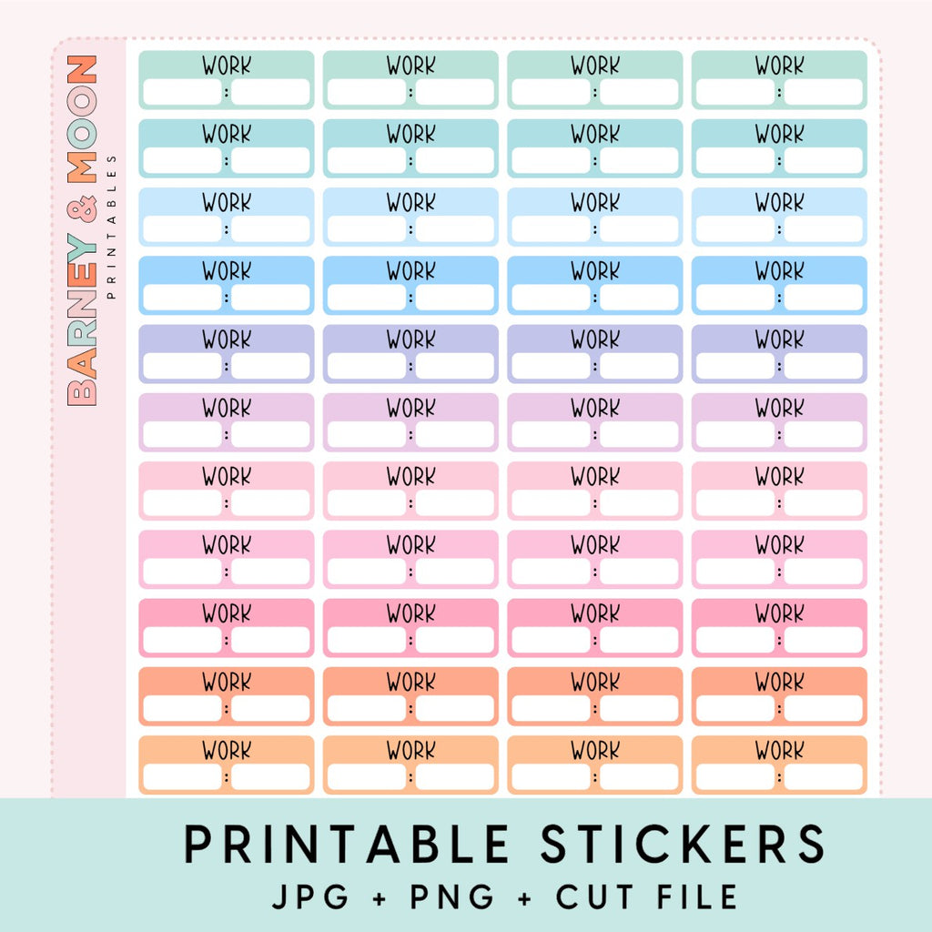 printable planner stickers lined third box for planning