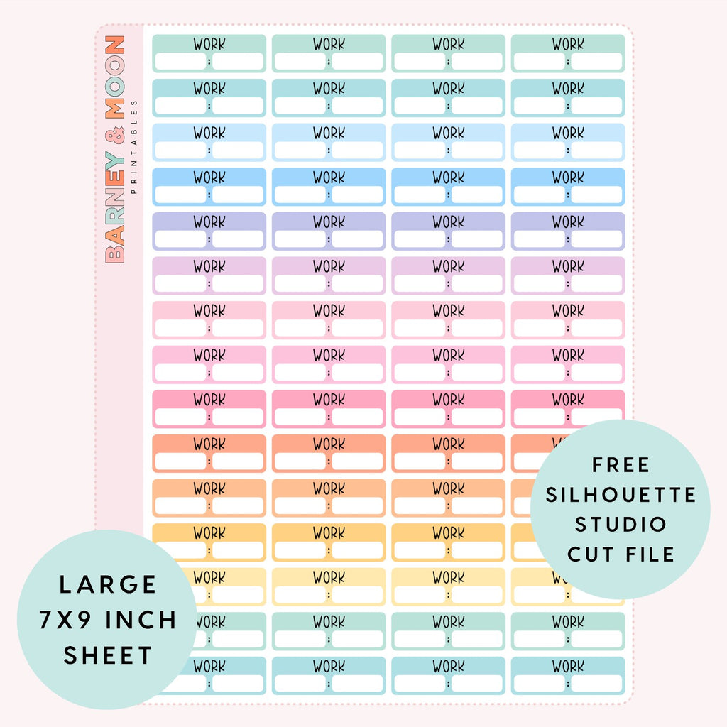 printable planner stickers lined third box for planning