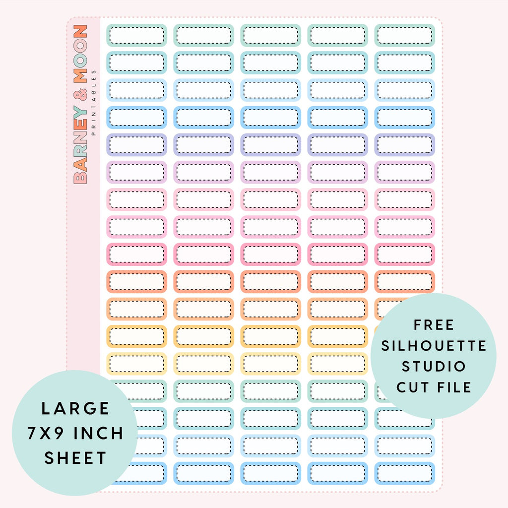 printable planner stickers small box stickers for A5 planner