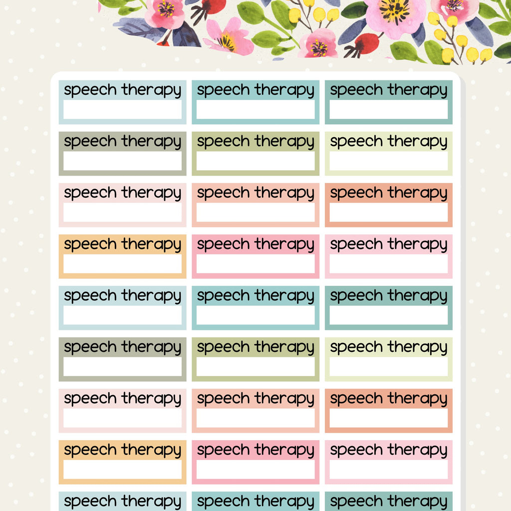 NDIS planner stickers for tracking speech therapy appointments