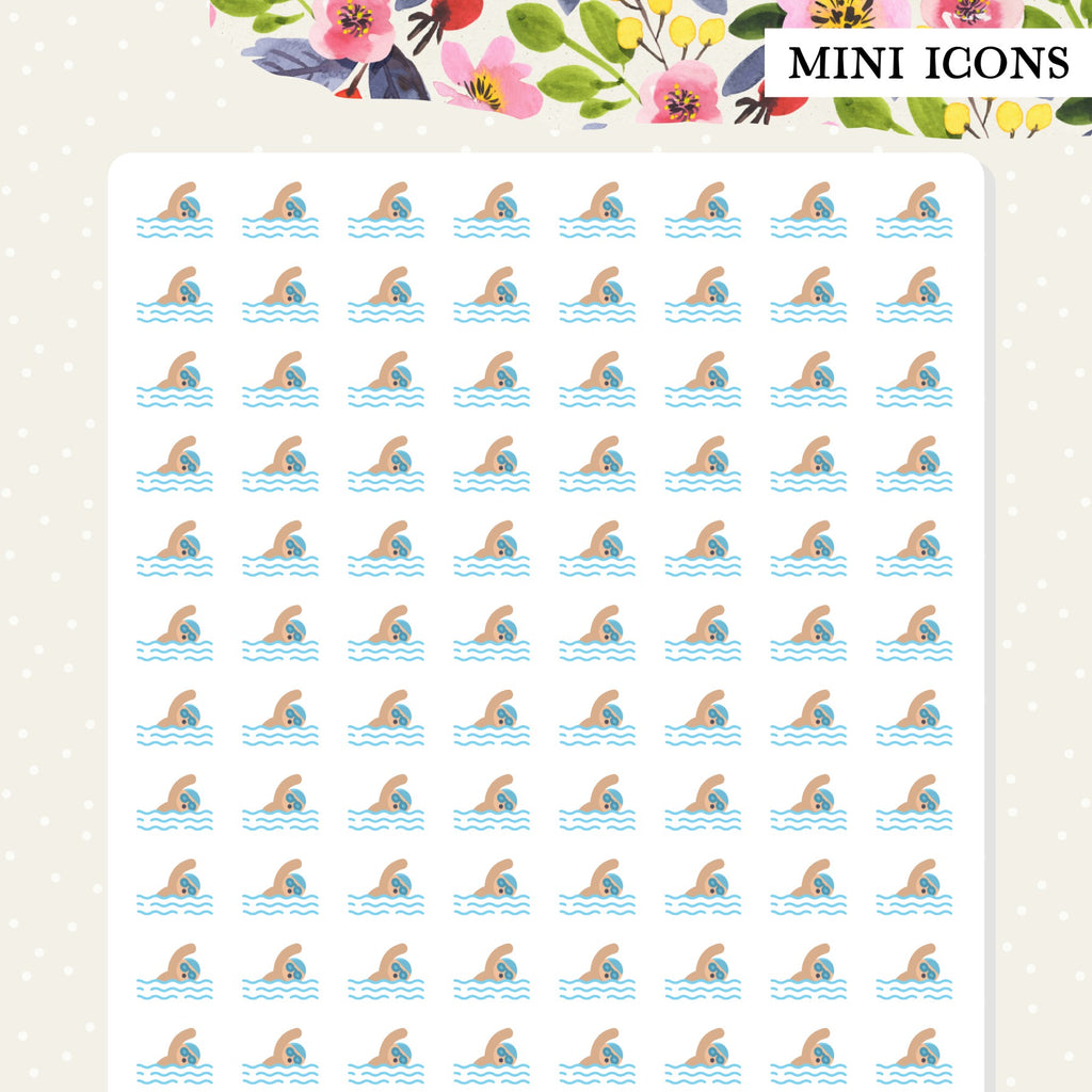 swimming icon planner stickers