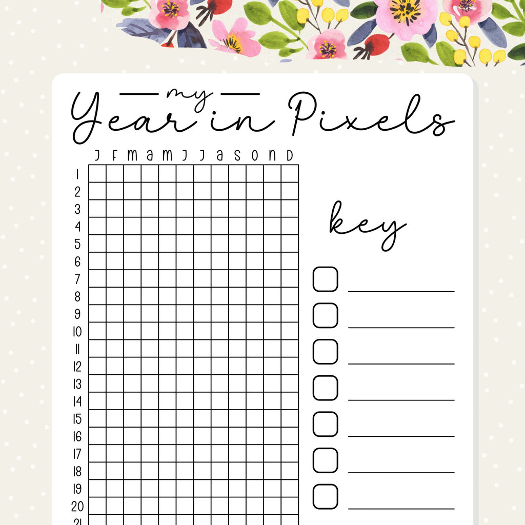 year in pixels yearly tracker planner stickers australia